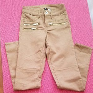 H&M Brown (spice) Super Skinny Moto Jeans Mid Rise